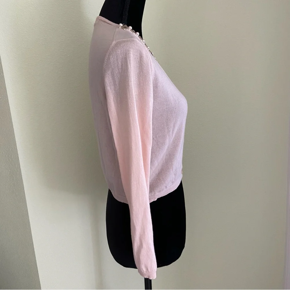Christian Dior Cashmere Embellished Crystals and Pearls Neck Cardigan - Picture 4 of 13